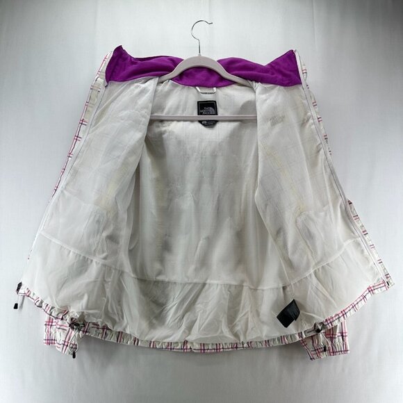 The North Face Jacket Womens Sz M Venture Rain Hyvent Full Zip White/Pink/Purple - Picture 2 of 13
